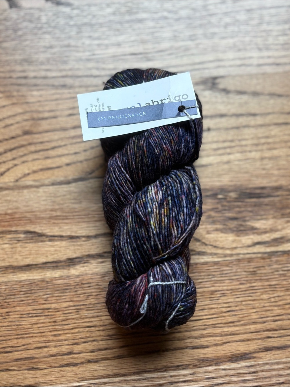 Malabrigo Mechita Yarn Renaissance Dark Multicolor Merino Fall Wool Fingering